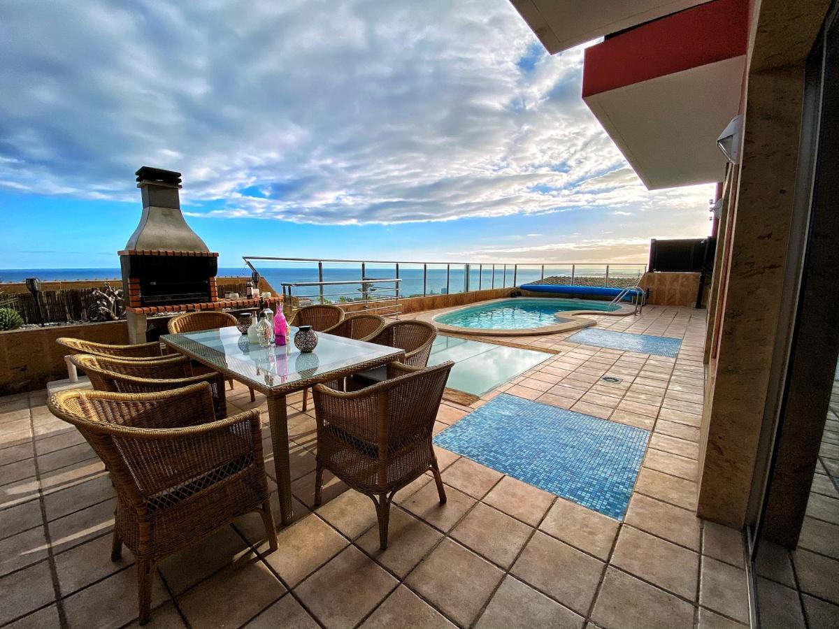 Luxury 5 Star Villa Violetta With Amazing Sea View, Jacuzzi And Heated Pool San Agustin  Exterior photo