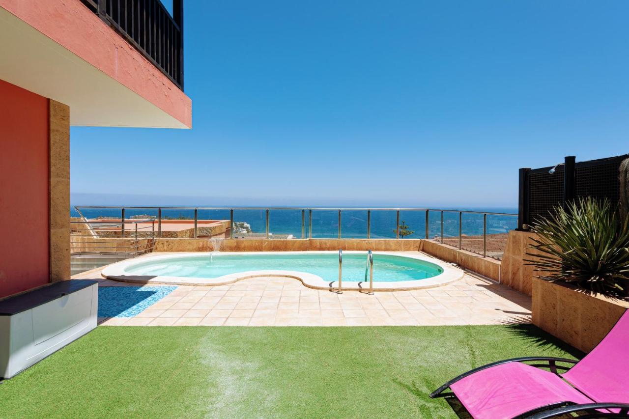Luxury 5 Star Villa Violetta With Amazing Sea View, Jacuzzi And Heated Pool San Agustin  Exterior photo
