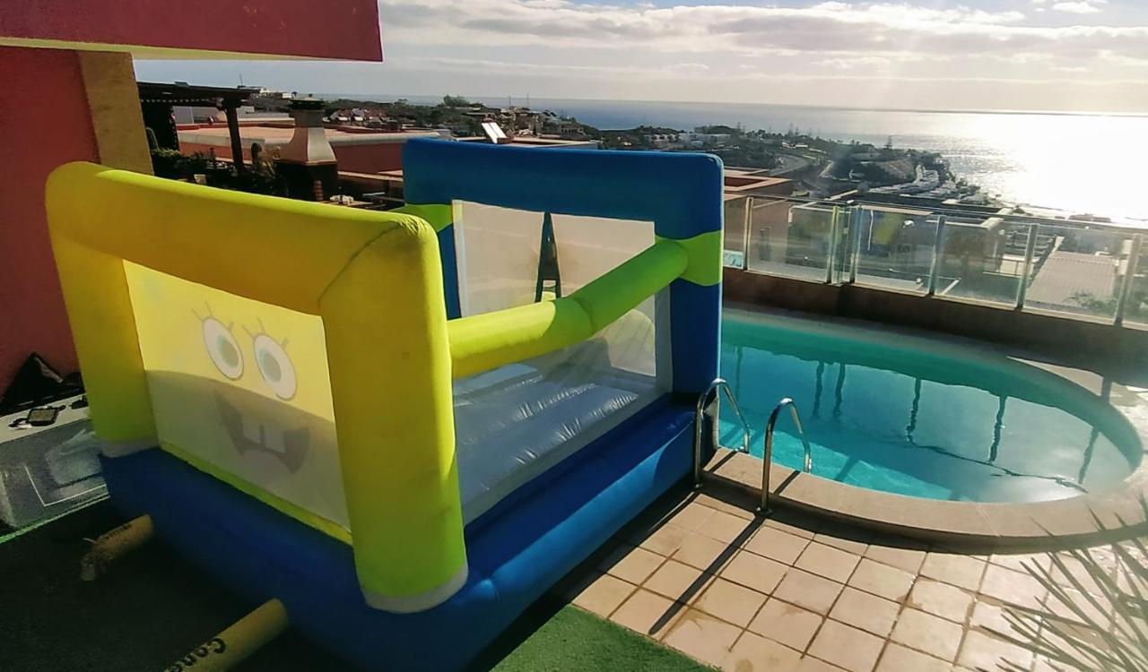 Luxury 5 Star Villa Violetta With Amazing Sea View, Jacuzzi And Heated Pool San Agustin  Exterior photo